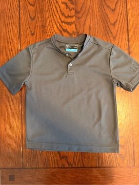 PGA Tour Boys' Short Sleeve Gray Henley Polo size 8
